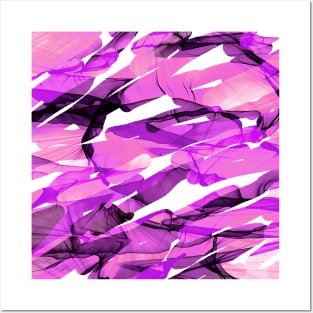 Magenta purple Pink abstract digital art pattern Posters and Art